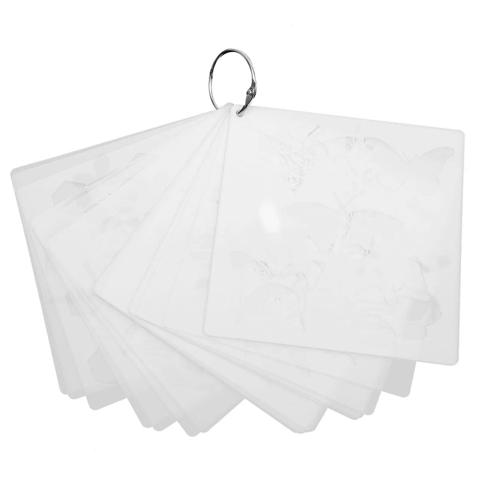 20pcs Flower Painting Templates Stencils for DIY Crafts Tools Plants Plastic Hollow Out Drawing Patterns Art Supplies