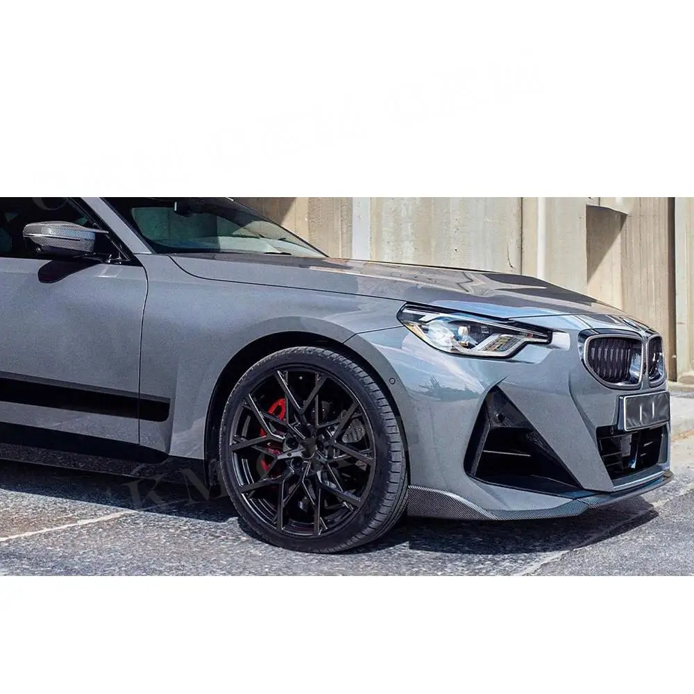 

CKMUUER Carbon Look Front Lip Spoiler Chin Car Accessories for BMW 2 Series G42 M235i M240i Coupe 2 Door M-Tech 2021+
