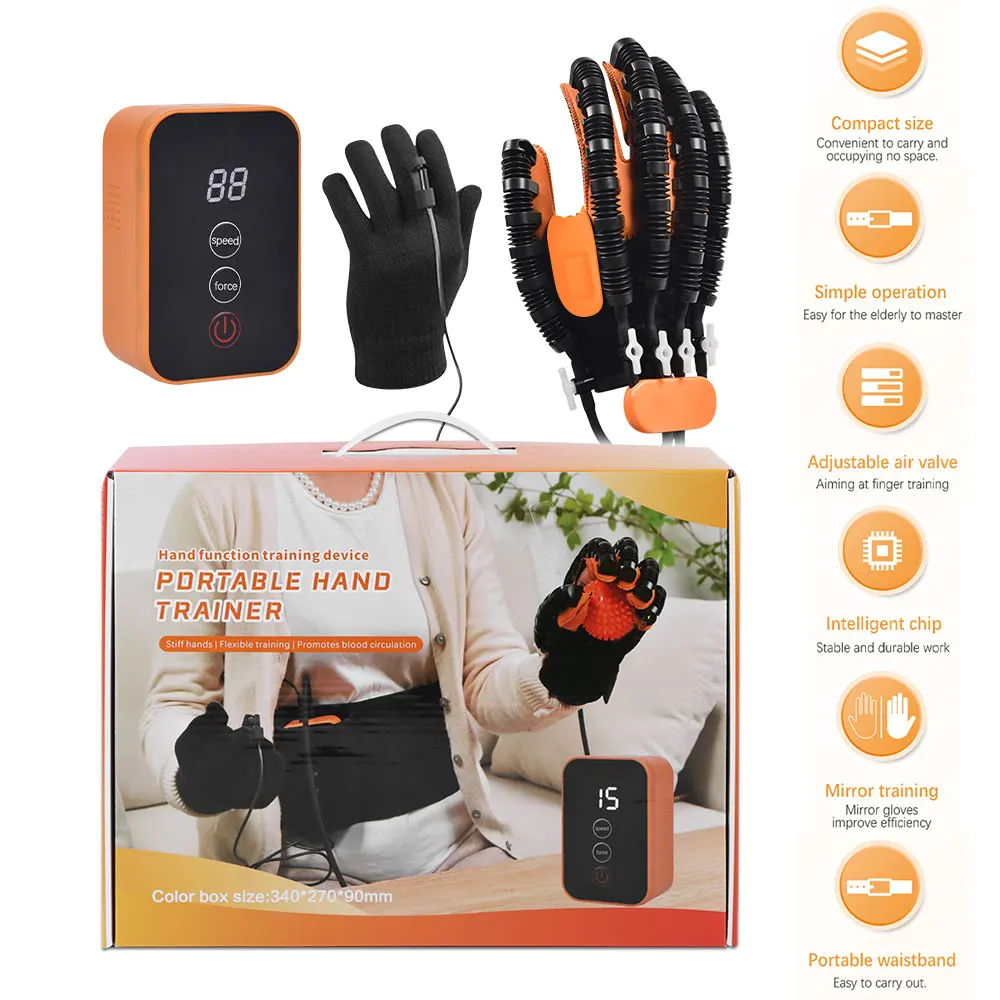 Stroke Hemiplegia Rehabilitation Hand Function Robot Gloves Intelligent Massage Gloves Rehabilitation Training Glove Finger Care