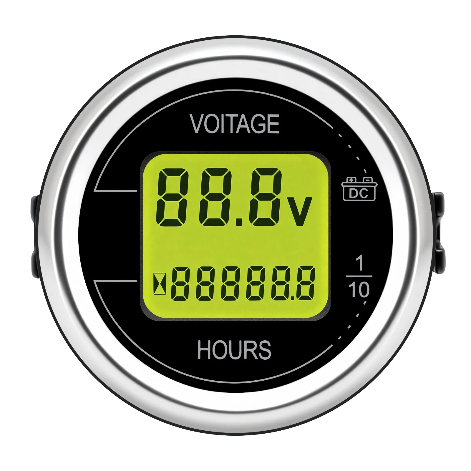 2'' 52MM Auto-Spannungs- und Betriebsstundenzähler mit Dual-Display, LED-Digitalanzeige, Wasserdichtes Voltmeter, Spannungsmesser, Volt-Detektor 12V/24V 2-in-1 – Detail 7
