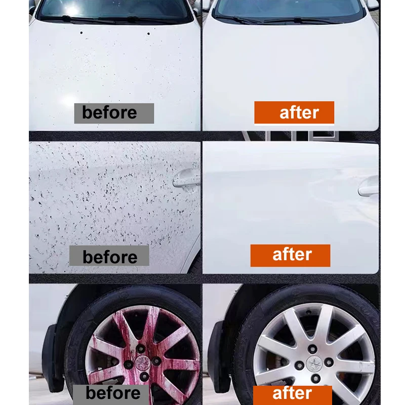 Dpro Car Iron Rust Remover Spray Paint Wheel Metal Iron Powder Multi-Purpose Cleaner Rims Care Tire Washing Car Detailing VM-03