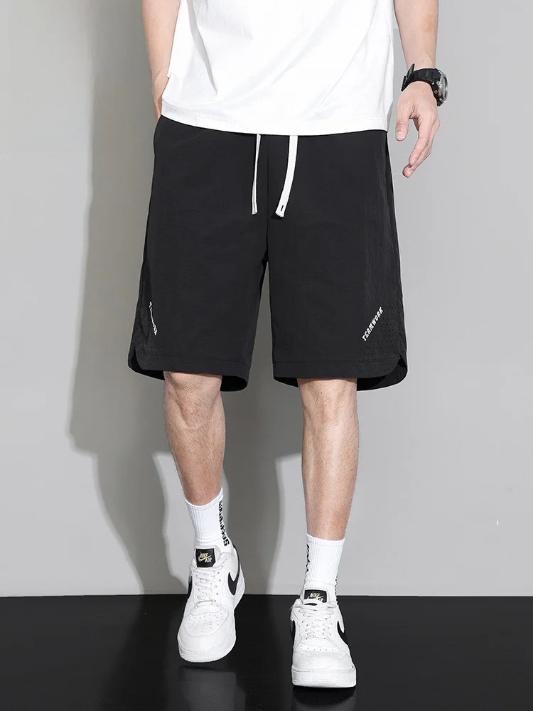 Jeanswest Ice Silk orts Men's Summer Thin Qui Dry Sports Loose Casual Breathable Five-Quarter Mid-Pants Faionable Youth