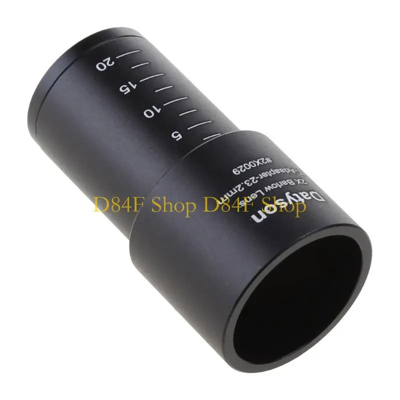 D84F Microscopio biológico 2xbarlow lente óptico lente vidrio Accesorios microscopio 2x lente barlow para puerto mm