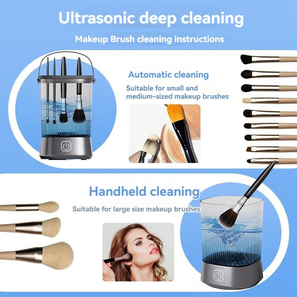 

B02C-Electric Makeup Brush Cleaner With Clean Mat USB Automatic Rotation Makeup Brush Cleaner For Makeup Lovers Women