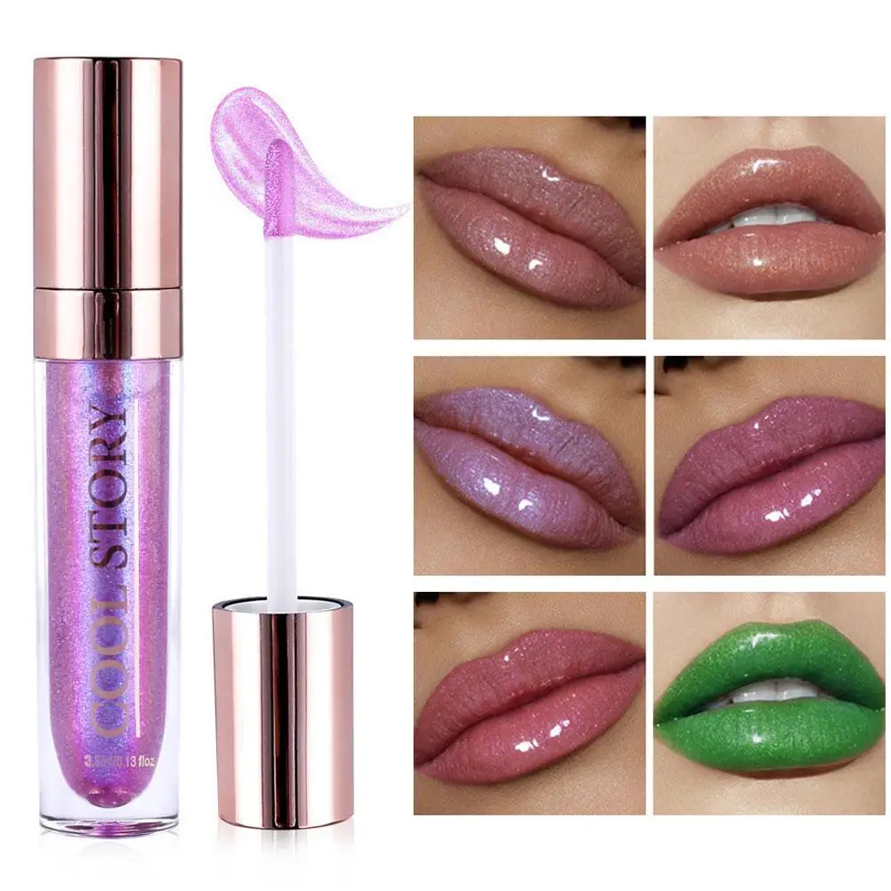 6 Colors Laser Holographic Lip Gloss Liquid Lipstick Mermaid Pigment Long Lasting Glitter Lipg Loss Waterproof Makeup