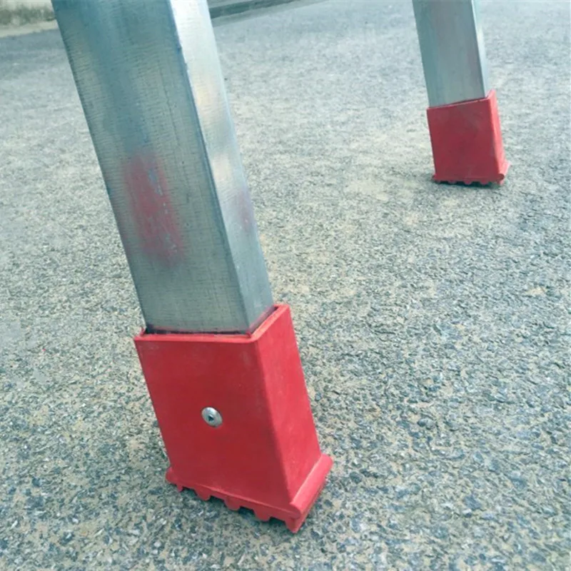 Mallas de goma antideslizantes para escalera de aluminio, mangueras ovaladas horizontales, Protector de suelo, almohadillas para tapones, cubierta