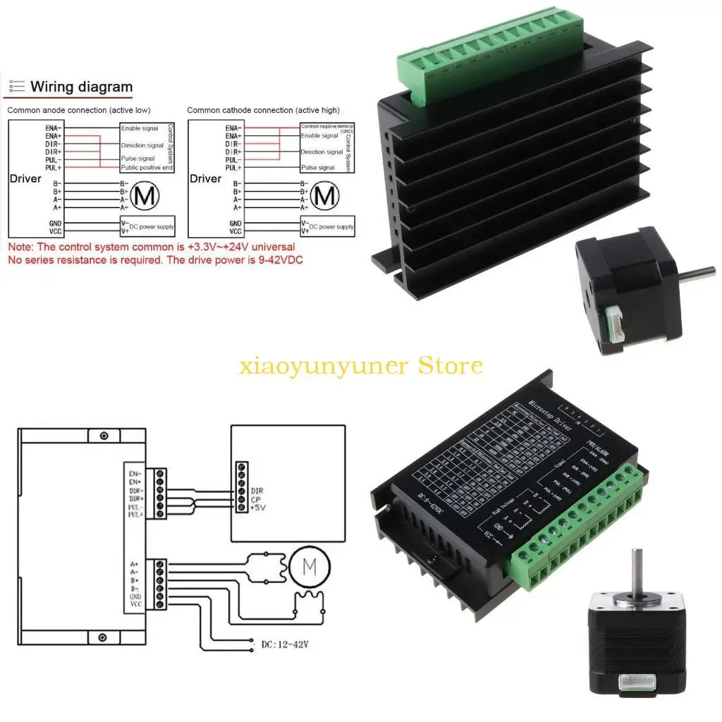 

P9JB Stepper Motor 17HS4401S TB6600 Драйвер двигателя 4.0A КОМПЛЕКТ NEMA17 для -гравера Printer