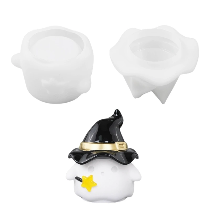 

ZB91 банка для хранения призраков на Хэллоуин, силиконовая форма, форма для чашки свечи, эпоксидные формы для контейнера для и