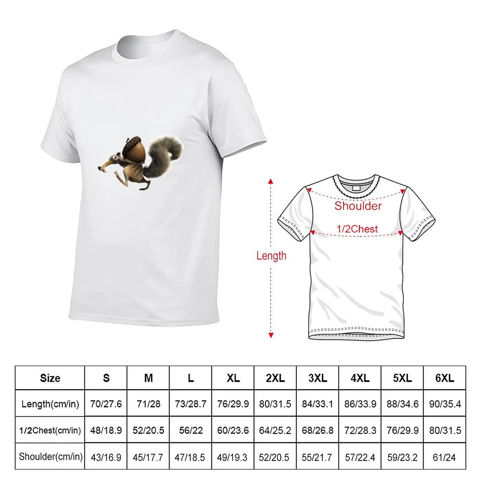 Ice Age Scrat’s Nutty T-Shirt Sweat Resistant Workout Tee Shirt