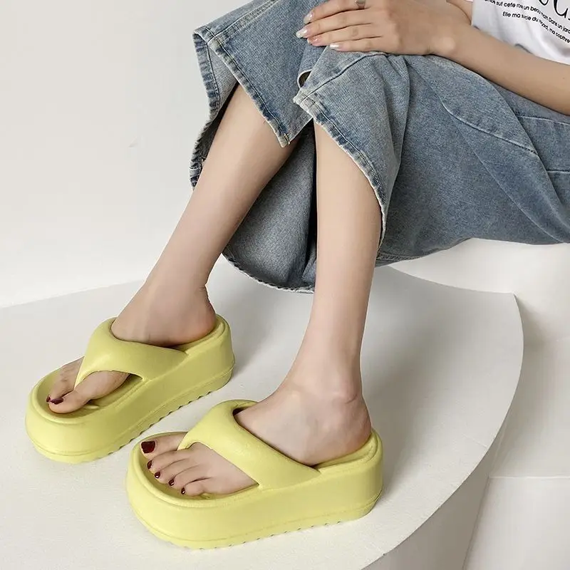 Evshine Platform Cloud Flip Flops For Women Fashion Thick Bottom Women Slippers Outdoor Beach Sandals Casual Comfort Flip Flops
