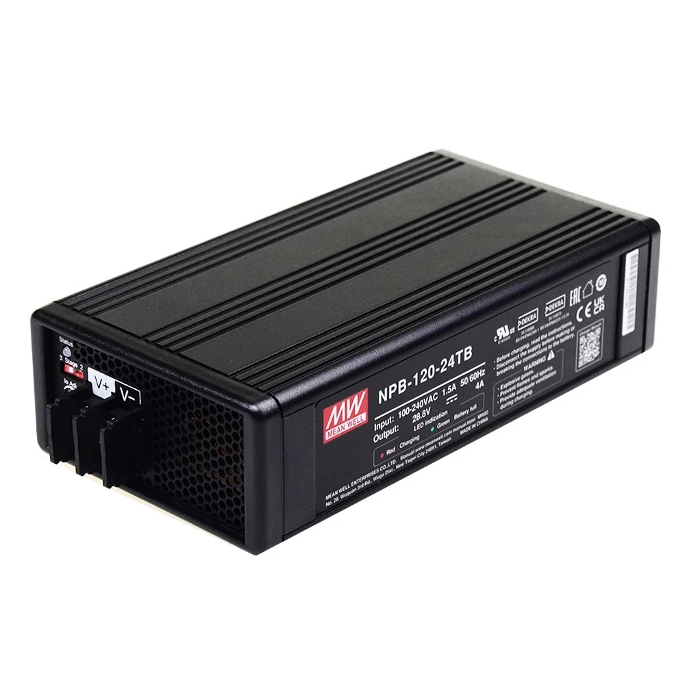 Imagem -06 - Mean Well Npb240 Npb360 Npb120-12 24 48tb Xlr Ad1 240w Carregador Compatível com Baterias de Chumbo-ácido e Li-ion ou Estágios