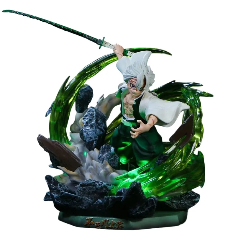 

Demon Slayer Sanemi Shinazugawa GK Figure 30cm Wind Hashira LED Light Up Resin Statue Anime Collectible Model for Gift Home Deco
