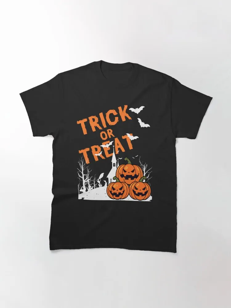 Trick or treat Classic T-Shirt Harajuku Fashion Casual Men Short Sleeve Plus Size T