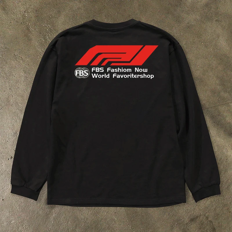 Long Sleeve 310 Pure Cotton Men's T-Shirt Upward Hero Non-Light American Style Couple's T-Shirt Youth Loose Fit Printed Tee