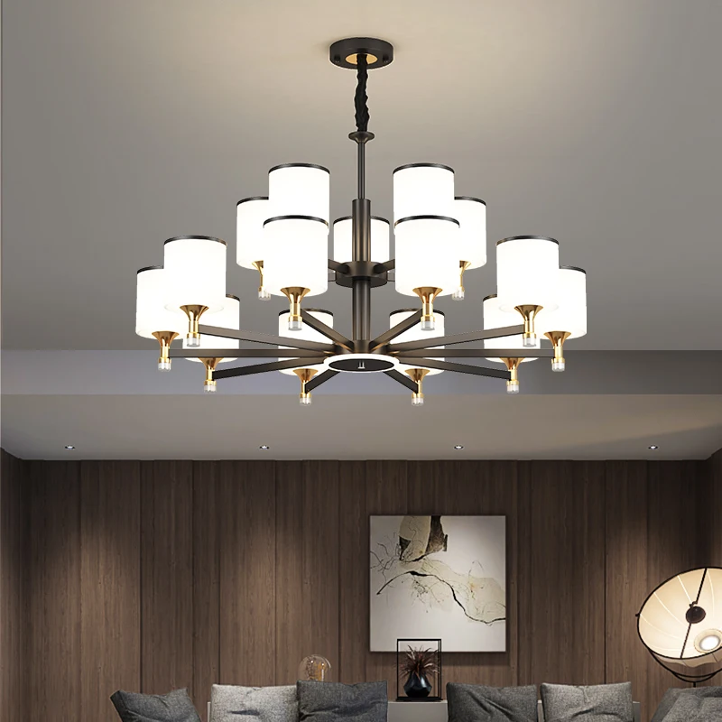 

Nordic Modern Chandelier E27glass lampshade led chandeliers For Living room decoration bedroom led lamp Hanging light fixture