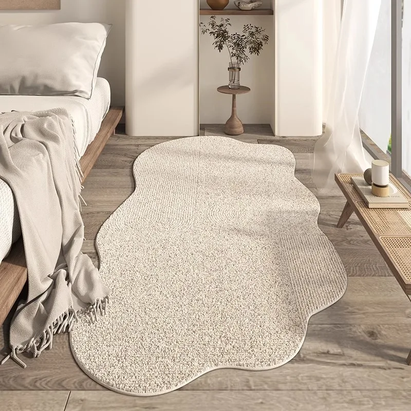 Unregelmäßige Wohnzimmer-Teppiche für große Fläche, minimalistischer Schlafzimmer-Nachttischteppich, Plüsch-Couchtischteppiche, weicher, bequemer Teppich, Alfombra