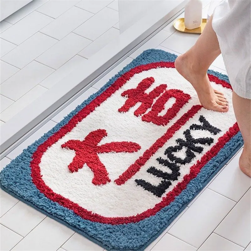 Thickened Water-absorbing Cake Velvet Bathroom Anti-slip Mat Creative New Home Floor Rug Porch Decor Stain-resistant Foot Pad