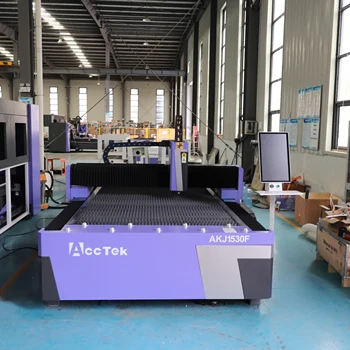 CNC Fiber laser cutting machine and rotary tube cutting for 1000W Metal pipe Raycus laser cutter