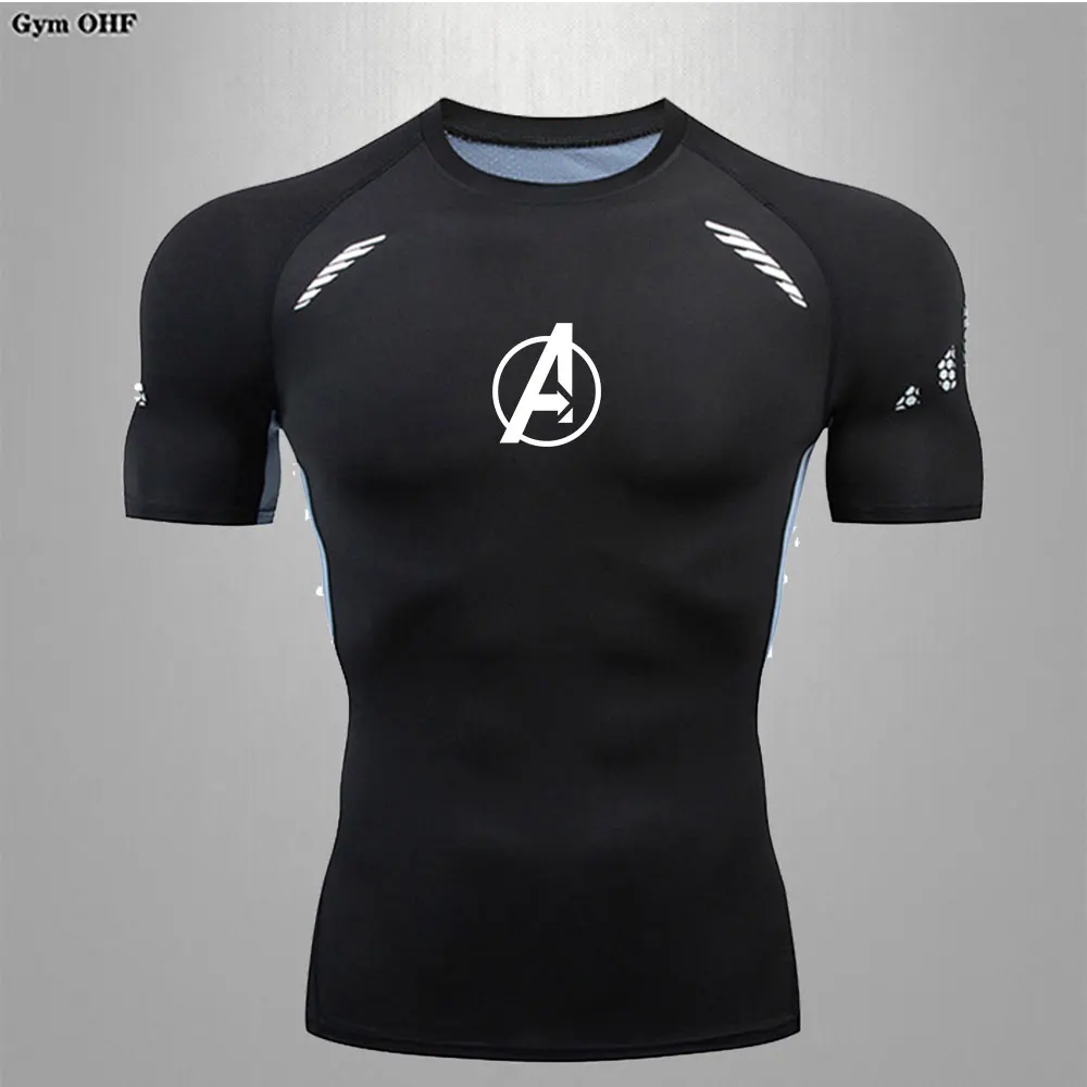 Mannen T-shirt Korte Mouw Zomer Boksen Jersey T-shirt Mannen Rashguard Compressie Shirt Gym Fitness Quick Dry Tight t-shirts Mannen