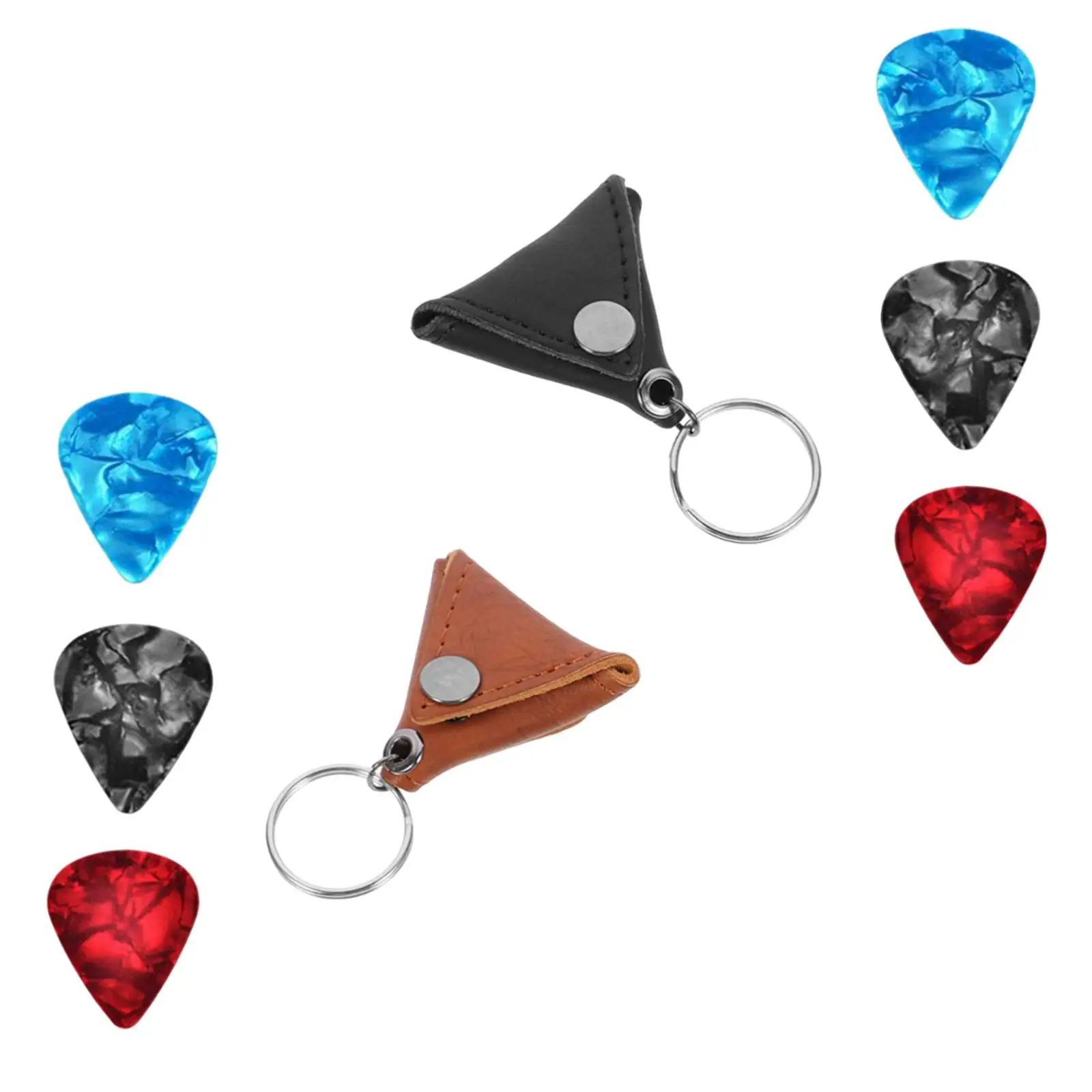 Guitar Picks Holder with 3Pcs Guitar Picks for Players Electric Guitar Women