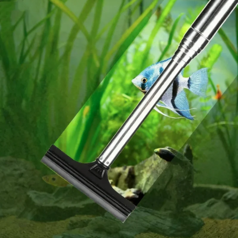 Telescopic Extendable Scraper Brush, Multi Use Cleaner for Car Rearview Mirror and Aquarium Glass, Versatile Wiper Tool