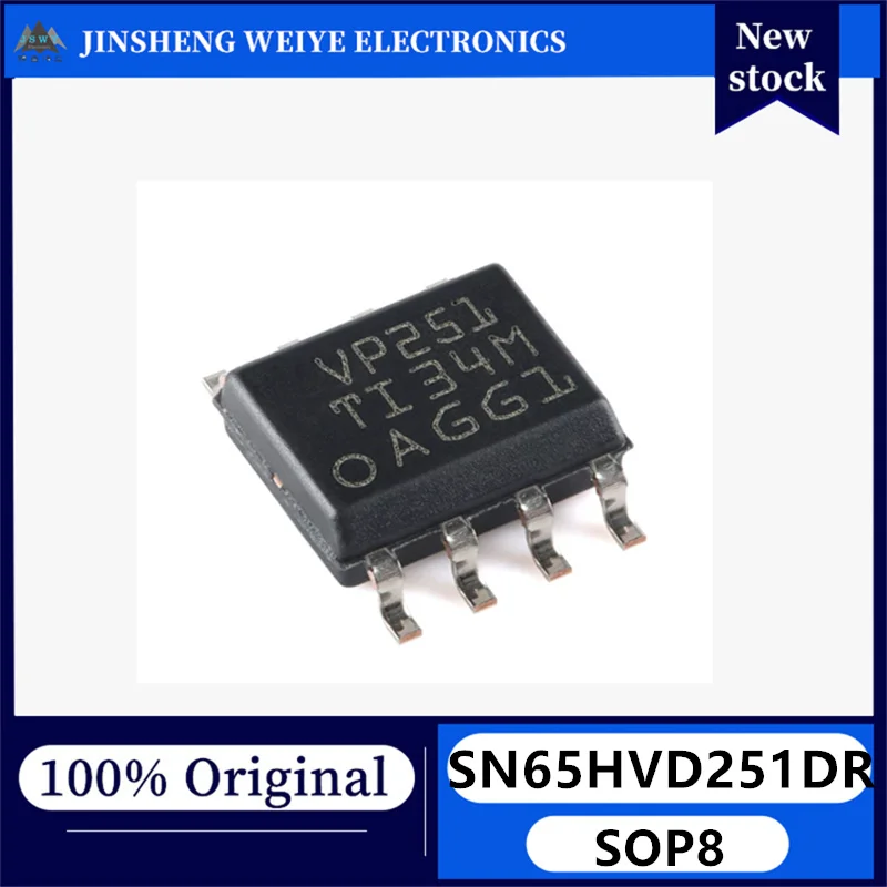 (5/20 pieces) Genuine SN65HVD251DR VP251 SOIC-8 High-Speed CAN Transceiver IC New Stock