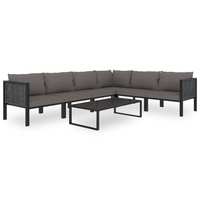 VidaXL 7-tlg. Garden Lounge set with pads Poly rattan anthracite