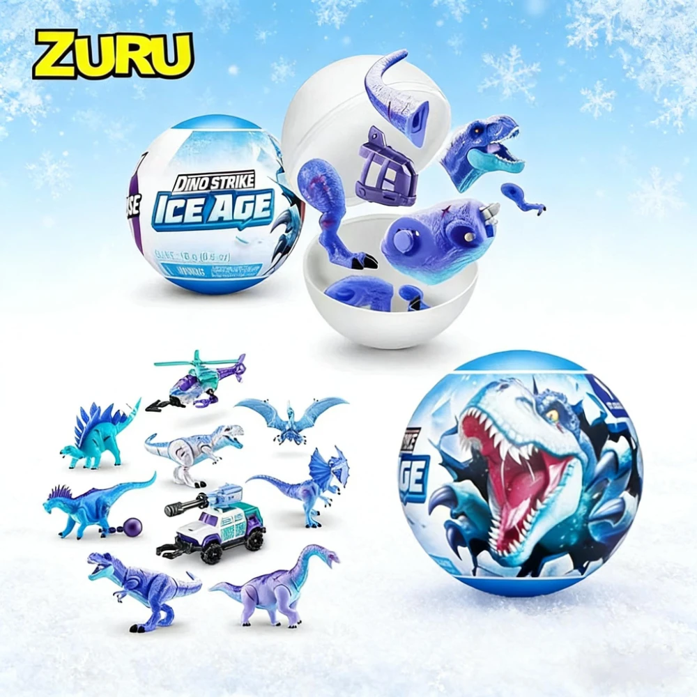 

ZURU 5 Surprise Ice Age Archeology: Яйцо-сюрприз с динозавром, игрушка-конструктор, настольное украшение, разборная игрушка для детей, серия Blind Box