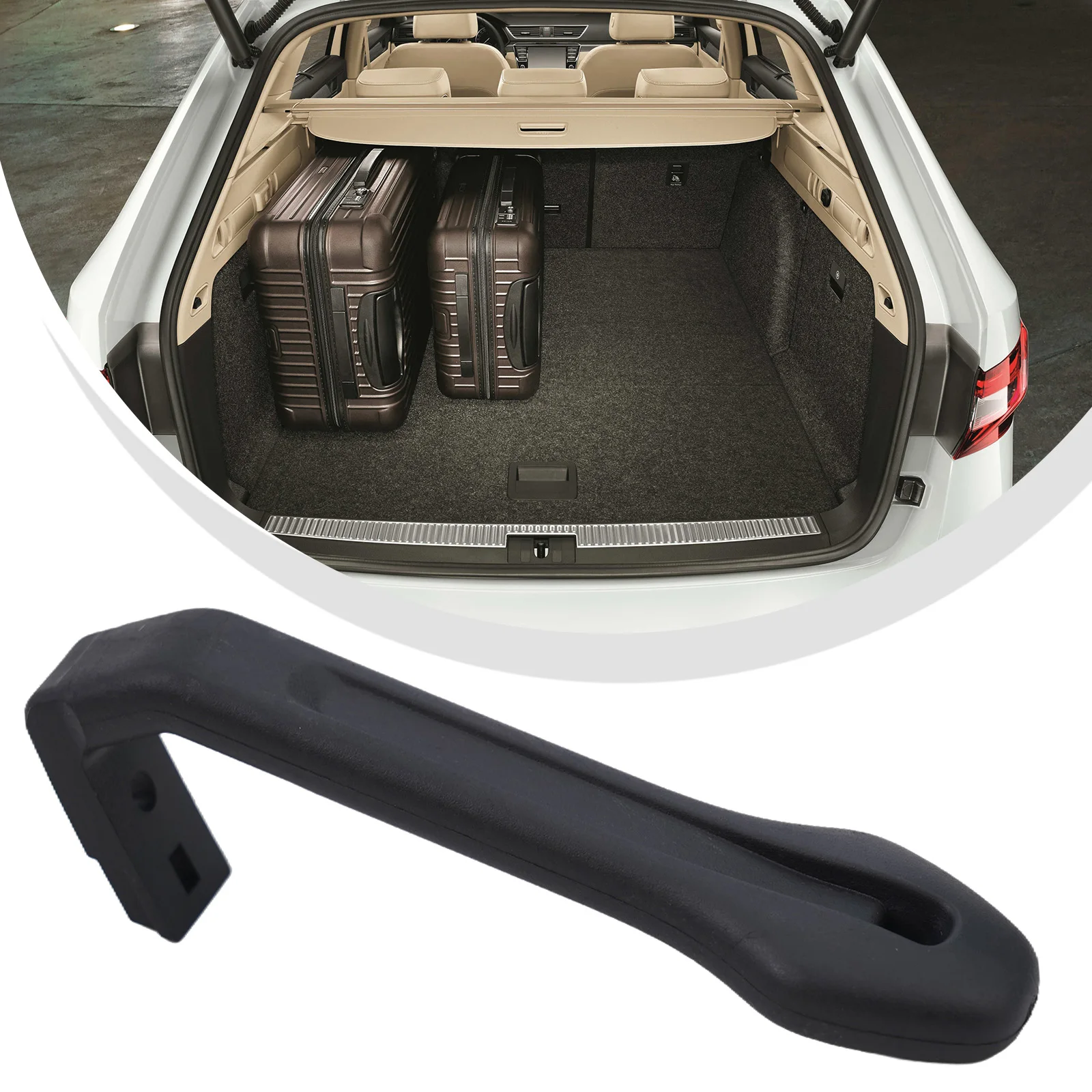 Rear Tailgate Trunk Handle Office Outdoor Garden 5E5827895 Accessories Black Car Easy Installation Replacement