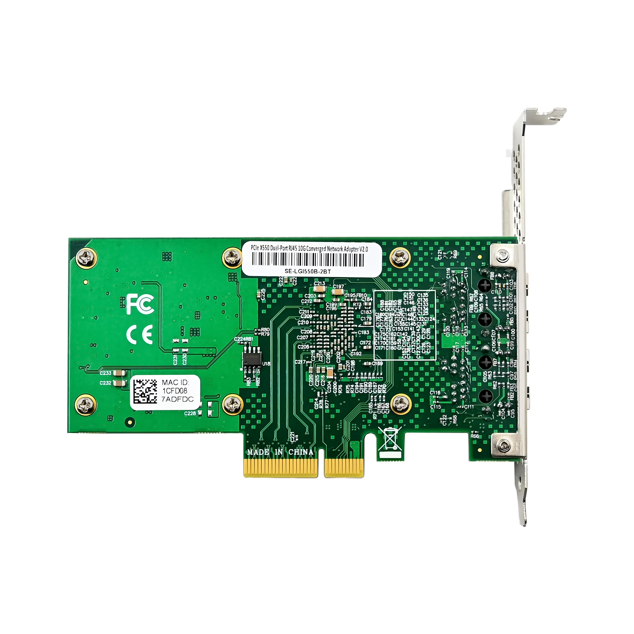 

SUNWEIT ST7368 PCIe X4 X550-T2 Dual- 10G RJ45 Copper Server NIC V3.0 Chipset High Speed