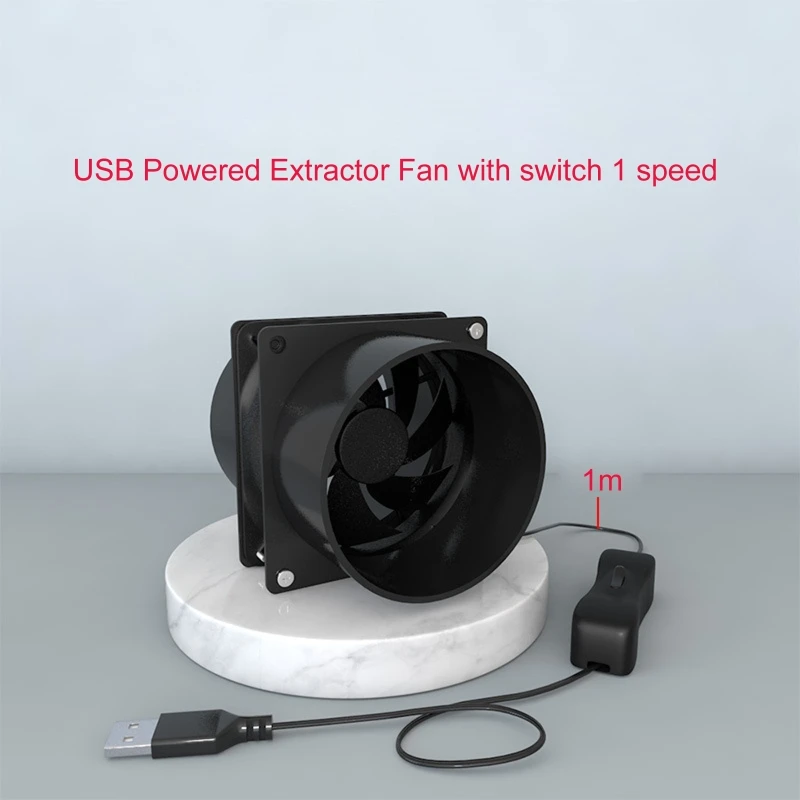 USB 1 Speed Solder Smoke Absorber ESD Fume Extractor Fan Pipe Duct Exhuast Fan with 1/3/6M Pipe Tub Ventilation Fan