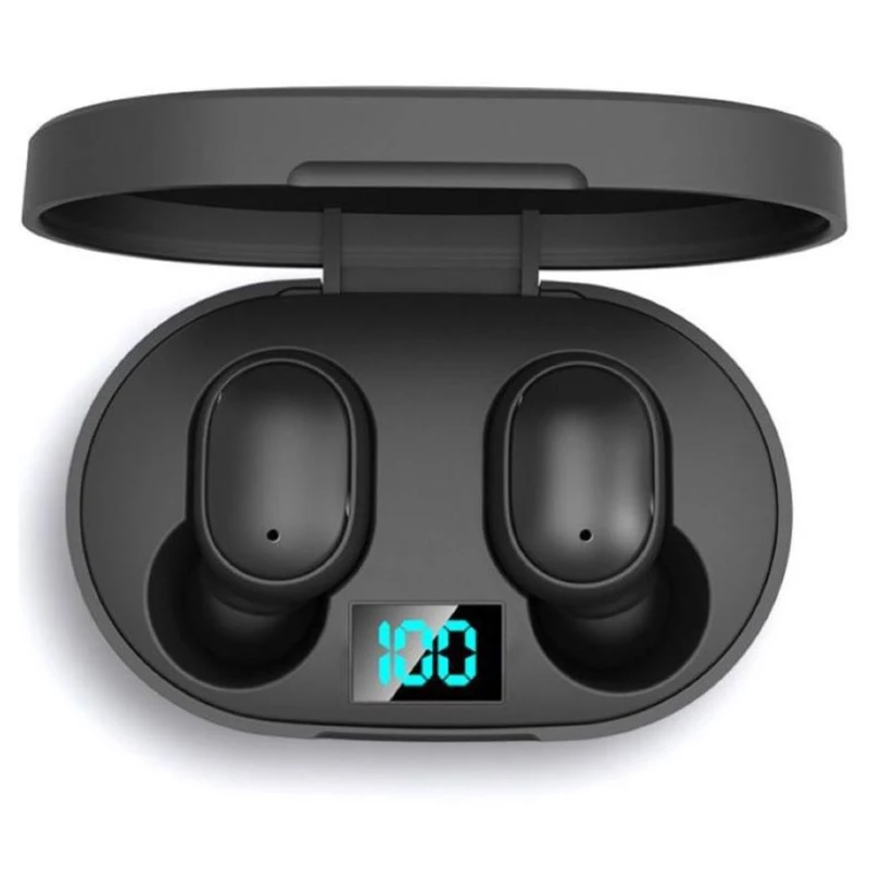 E6S TWS سماعة لاسلكية تعمل بالبلوتوث 5.0 سماعة LED عرض إلغاء الضوضاء سماعات أذن HIFI سماعات أذن رياضية مع ميكروفون للهواتف الذكية