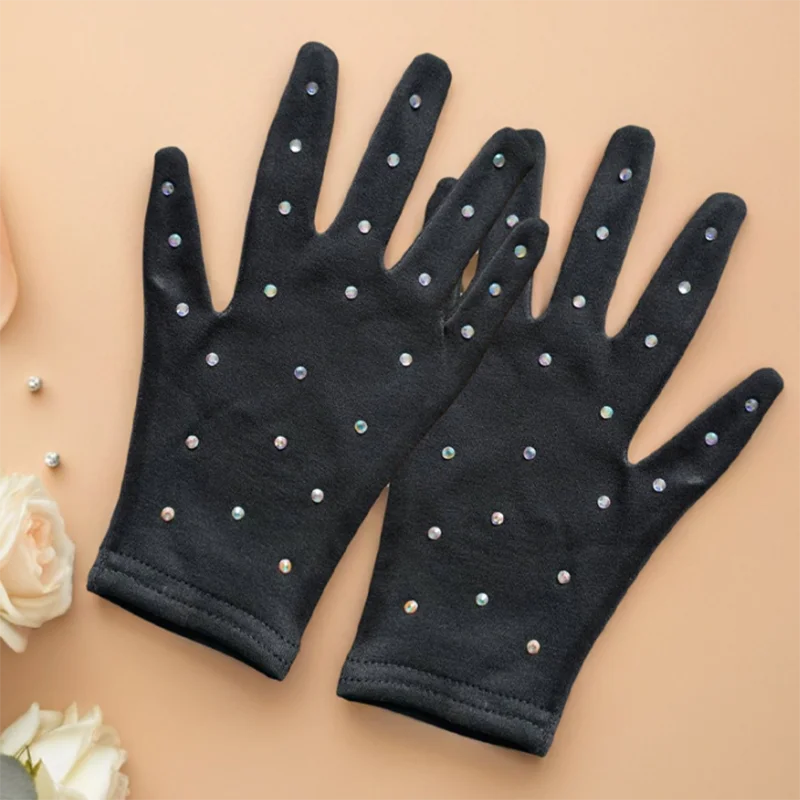 

Перчатки для выступлений для девочек, для фигурного катания, танцев, вечеринок, сценические, декоративные, для костюмов для фигурного катания