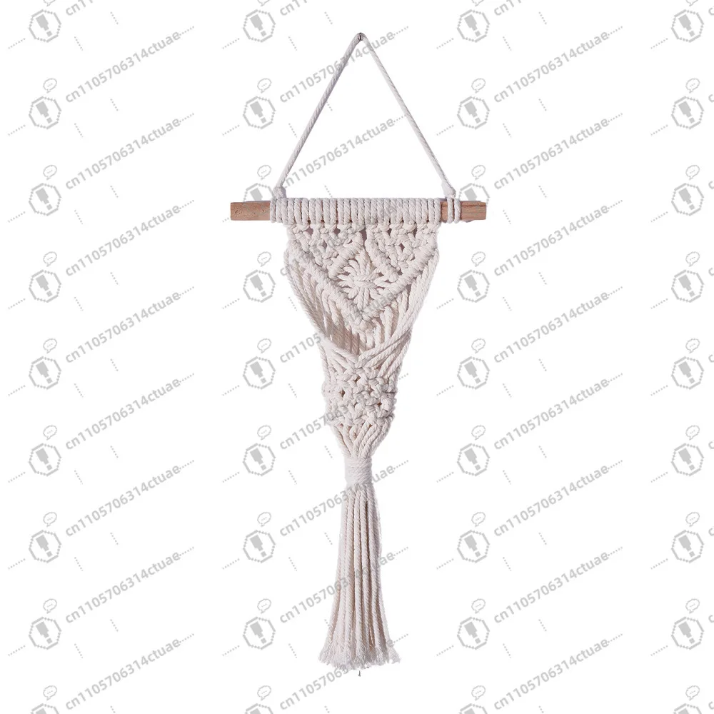 

Nordic ins hand-woven dried flowers decorative mesh pockets, room background wall entrance pendant woven tapestry