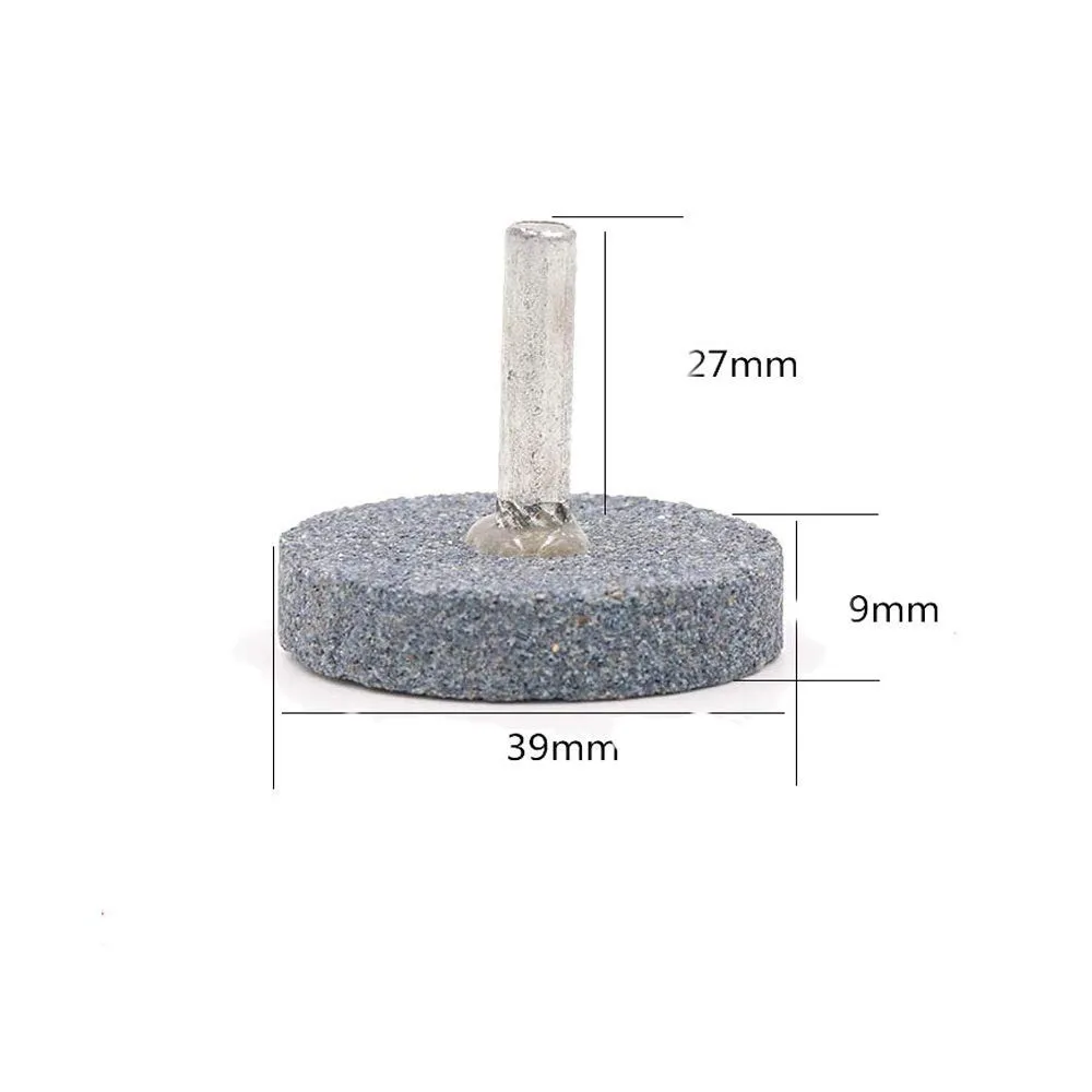 80 Grit 3 Shape Stone Point Abrasive Grinding Wheels Bit Set, 1/4" Mandrel for Rotary Tools view 2