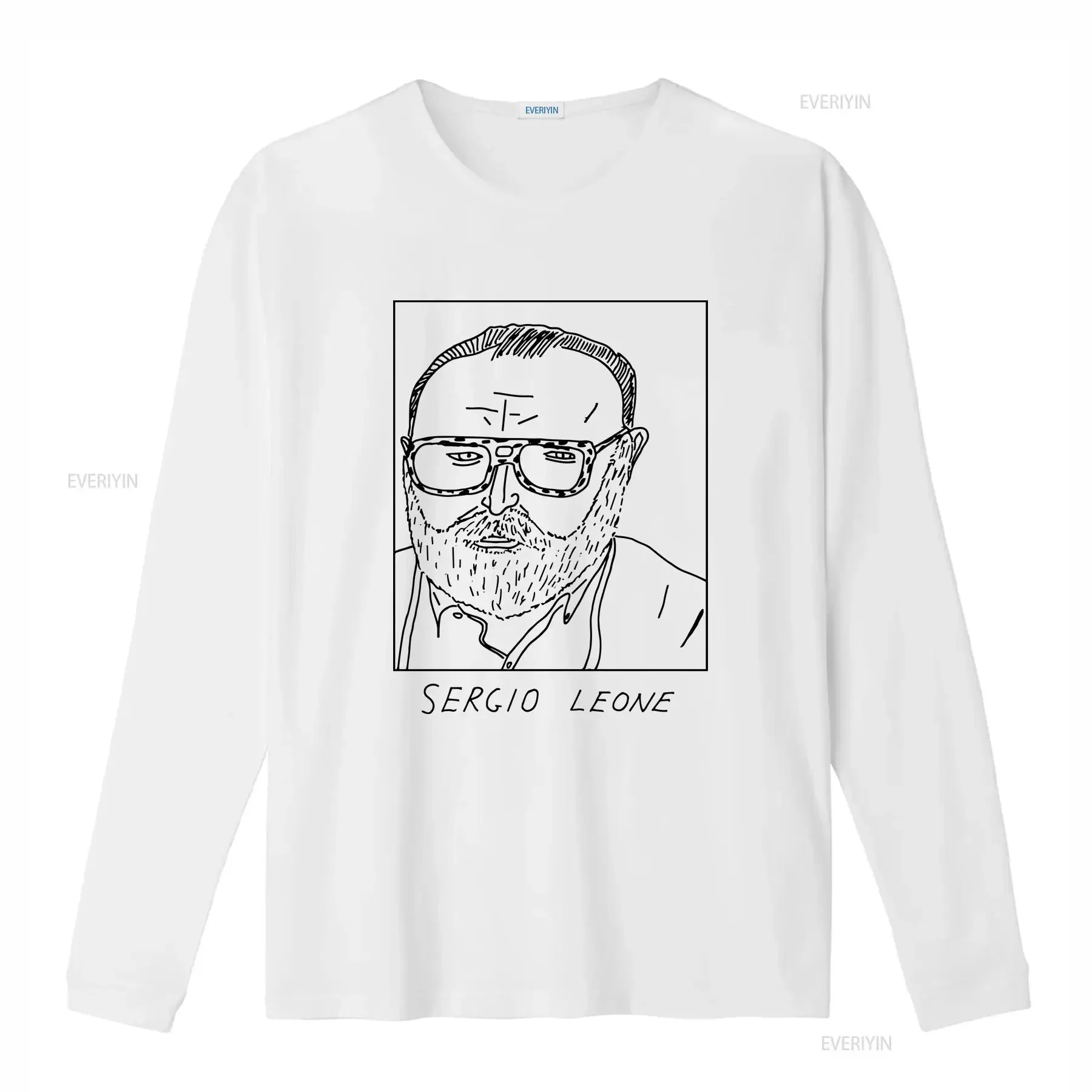 Badly Drawn Celebrities Sergio Leone T Shirt FREE Worldwide Delivery vintage Washed Soft designer clothes Casual fashion Unisex