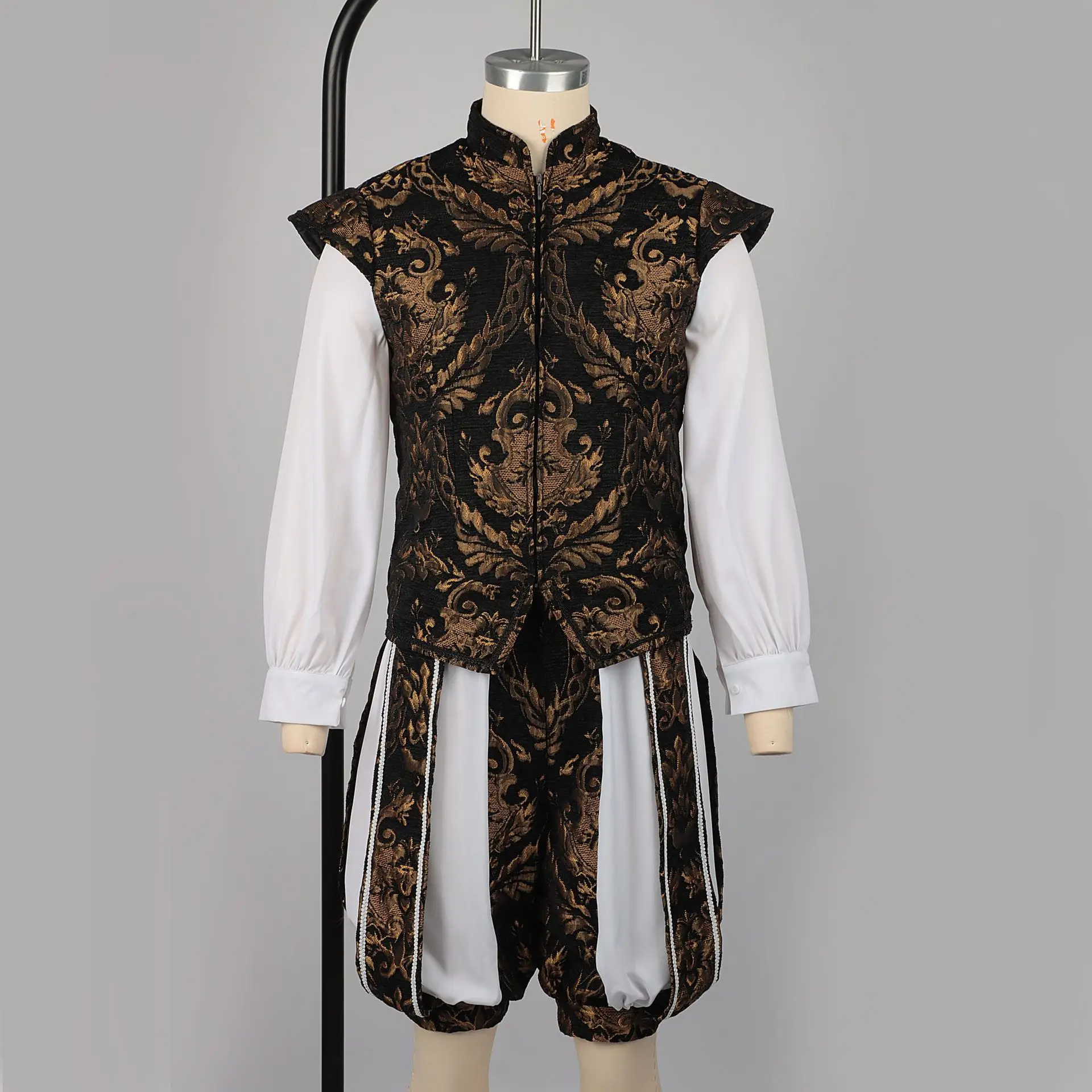 

European American Renaissance Prince Double Layer Vest Gold Foil Set