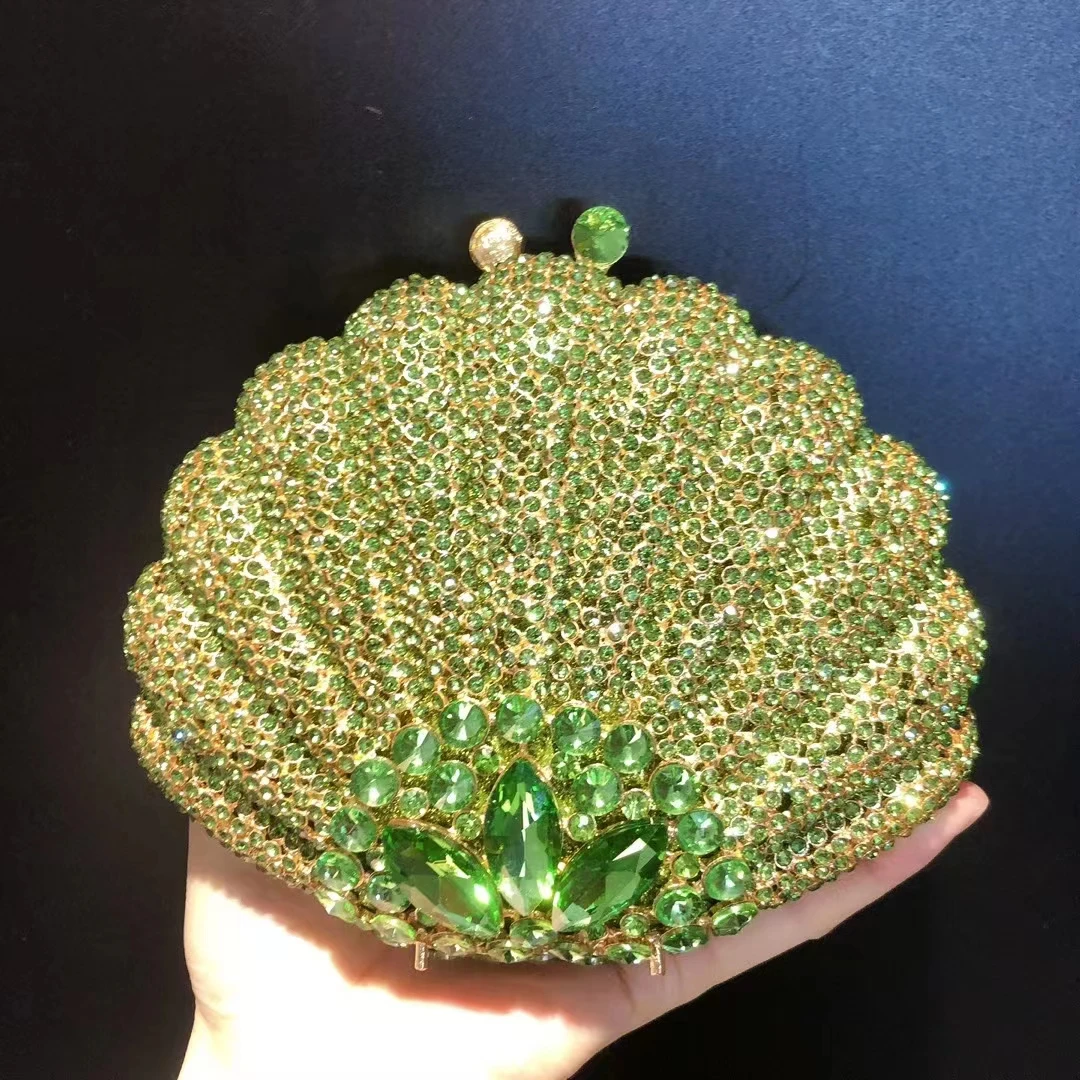

Женский зеленый/фиолетовый клатч с маленькими камнями, вечерняя сумка, свадебные кошельки и сумки с кристаллами, сумка-минодьер с бриллиантами для свадебной вечеринки