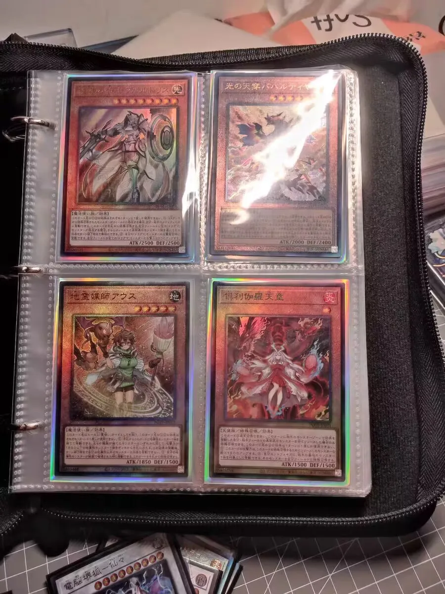 Yugioh!-Yugiohフィギュアカードブック、暗号化の心、置物OGGトレーディングカードコレクションバッグ、PUレザー、ジッパー、収納
