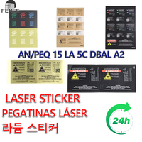 Tactical AN/PEQ 15 LA 5C DBAL A2 Laser Sticker Red Dot Green Blue Weapon Ray Color Distinction Label Hunting Airsoft Accessories
