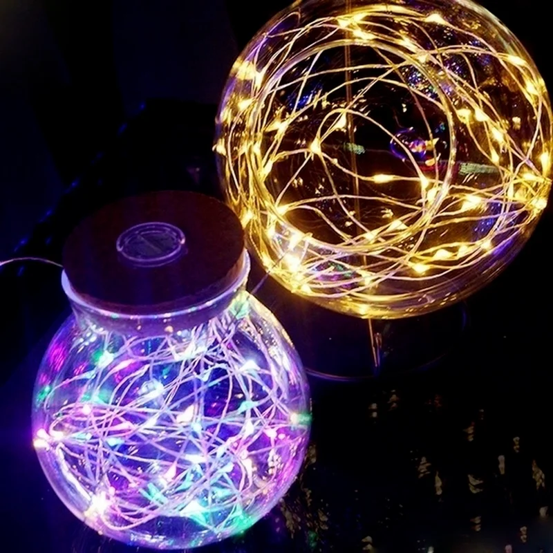 Mini LED Fairy String Lights 1/3m Flexible Copper Wire Decorative Twinkle Lamps For Xmas Tree Wedding Gifts Bedroom Party Decor