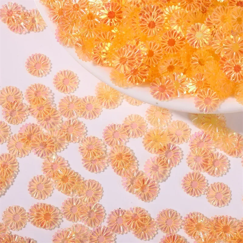 50g/Beutel 9mm Gänseblümchen-Pailletten - Glitzerflocken für Schleimfüllung, Nagelkunst & Handyhüllen-Deko, DIY Harz-Bastelzubehör – Detail 18
