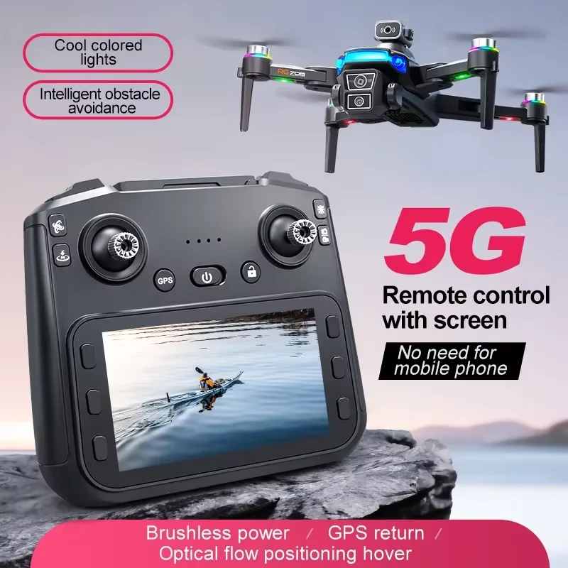 RG706MAX GPS RC Drone with Screen Control HD Dual Camera Helicopter Optical Flow Quadcopter Obstacle Avoidance Aircraft Kid Gift
