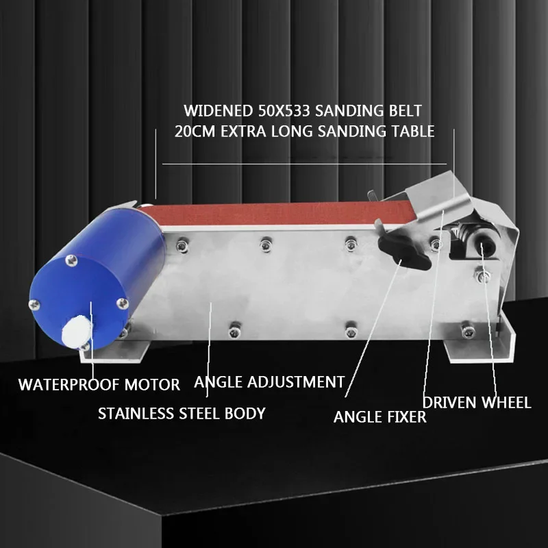 Electric water-cooled belt sander 50*533MM waterproof belt sander DIY knife sharpener polishing machine view 6