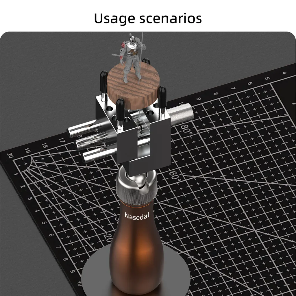 Nasedal Palmare Mini Morsa Stazione di Lavoro Portatile 2in1 Morsetto Strumento per Gundam Modello in Scala di Costruzione Artigianato Fai da Te Progetti di Precisione