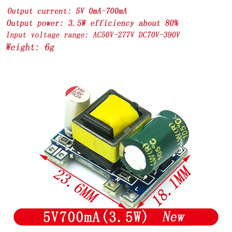 AC-DC 5V 700mA 12V 450mA 9V 500mA 3.5W Convertisseur abati eur de précision AC 220V à 5V DC abati eur module d'alimentation