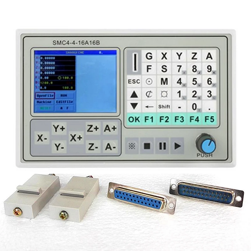 Imagem -05 - Cnc Eixos Eixos Ficar Sozinho Controlador de Movimento Offline Cnc Controlador Smc55-n-n 500khz Polegada Grande Tela Substituir Mach3 Usb