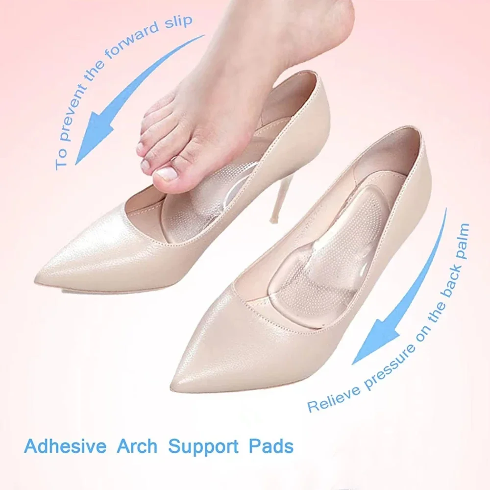 Silicone Gel Orthopedic Insoles for Shoes Women Flat Feet Arch Support Foot Insoles for Plantar Faciitis Pain Relief Shoe Pads