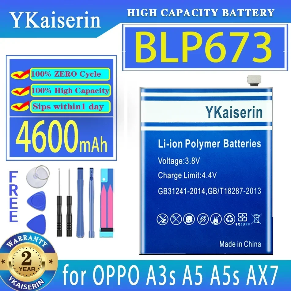 

Запасной аккумулятор ykaisсеребрин 4100 мАч/5300 мАч для OPPO Realme Q2Pro Q2 Pro/Reno 5 Pro/Plus/Reno5 Plus/6 Pro 6 Pro 5G/A3S A5