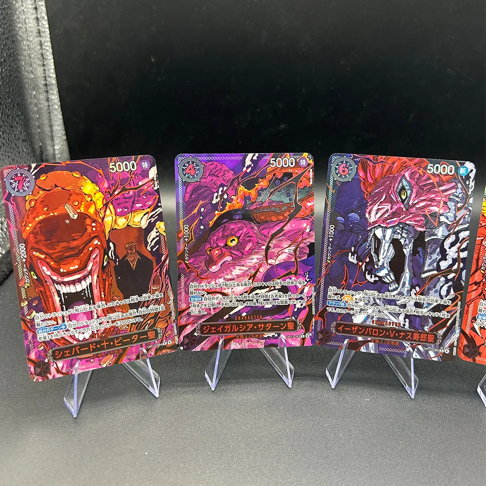 5 قطعة/المجموعة أنيمي OPCG جمع بطاقة سانت شيبرد جو بيتر OP13-084 Alt الفن الأحمر تحمل على إرادته OP13-091 OP13-080 الهدايا لعبة